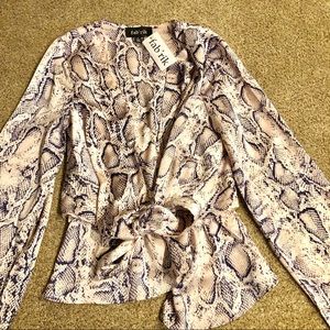 fab’rik Penelope snakeskin top size small